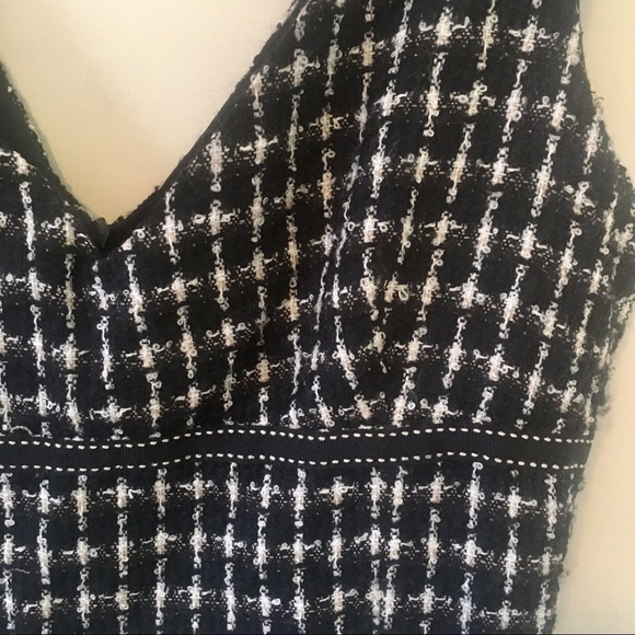 {Necessary Objects} Black + White Tweed Dress - Picture 3 of 7
